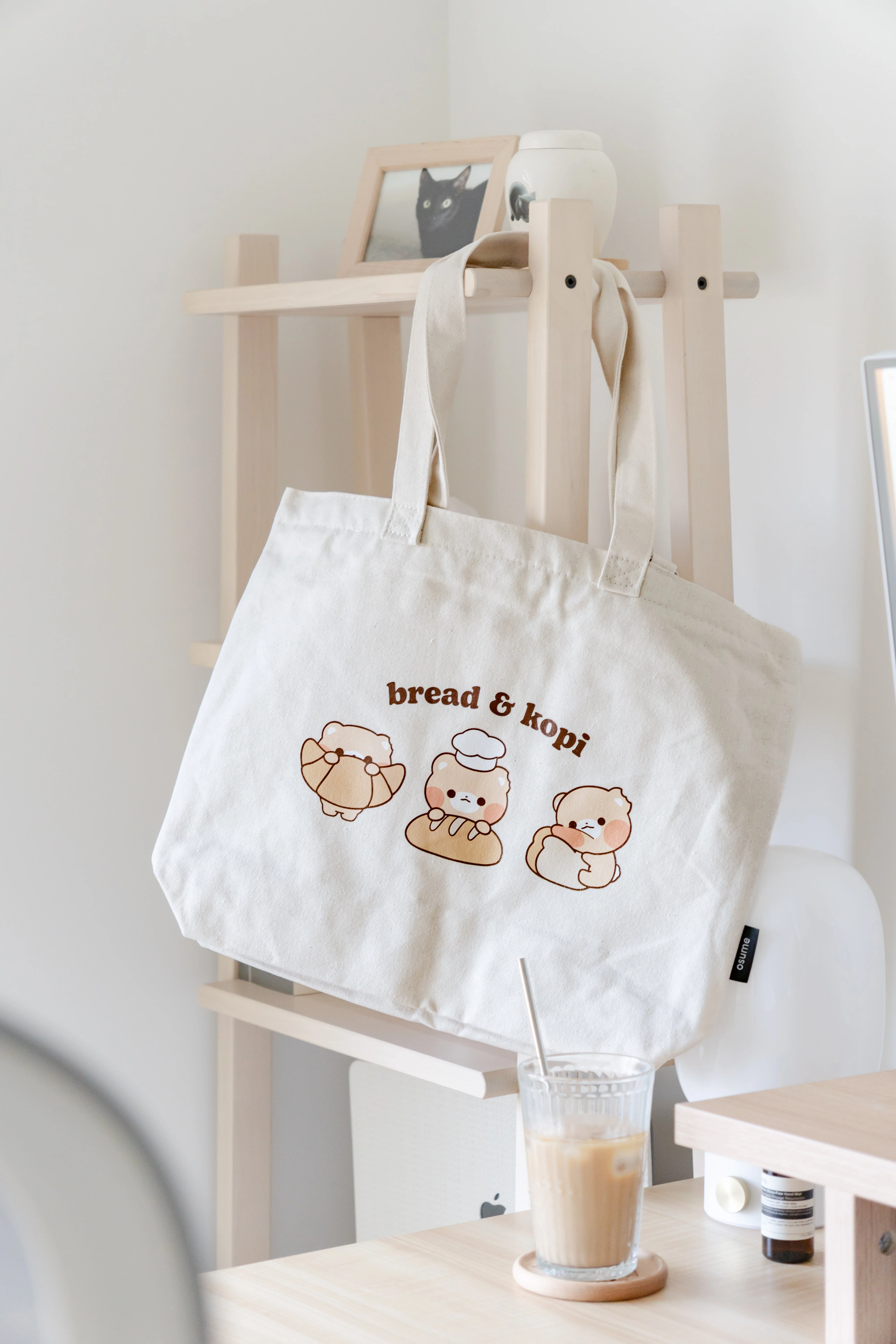 bread & kopi canvas tote bag - Image 3