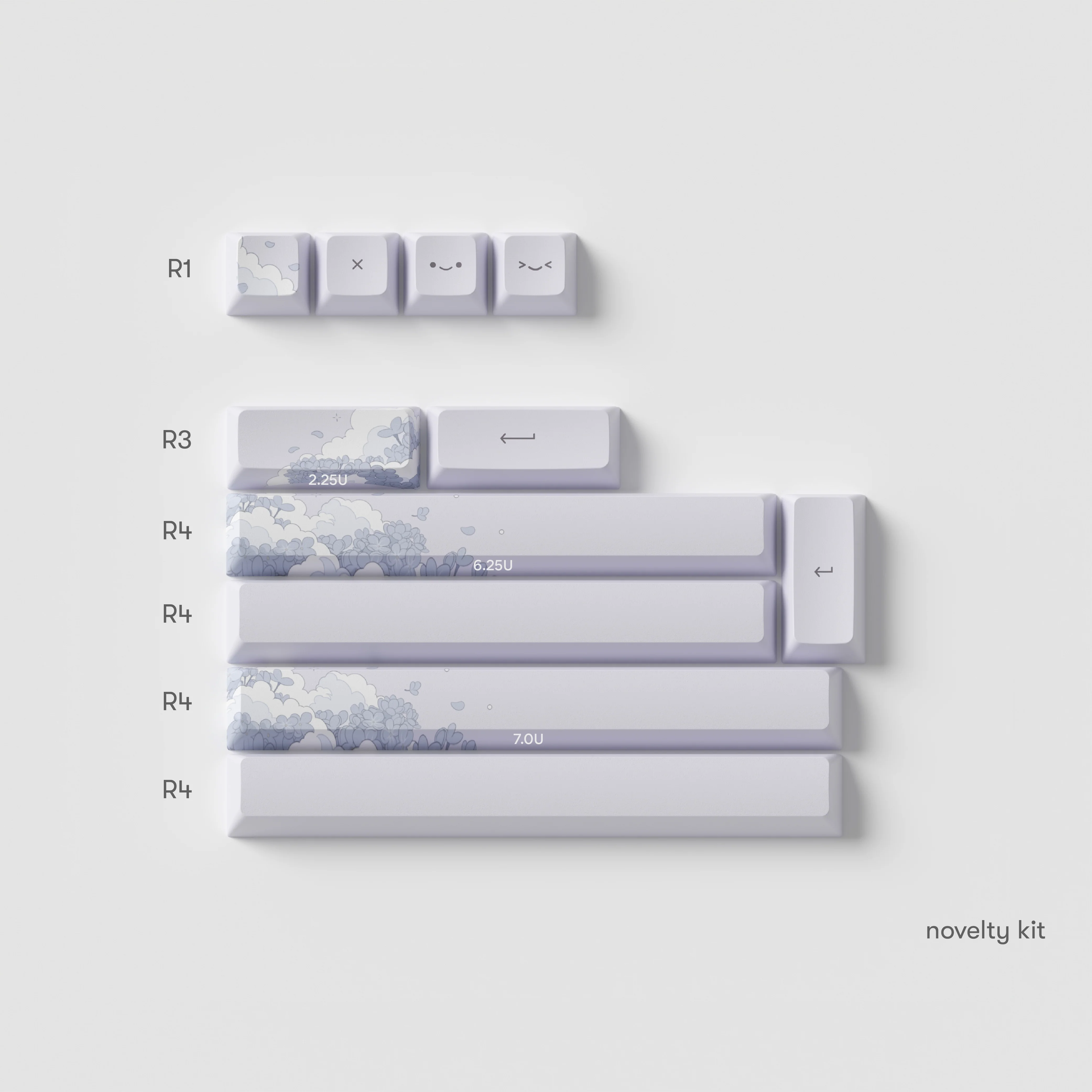 lilac dreams marshmallow keycaps - Image 10
