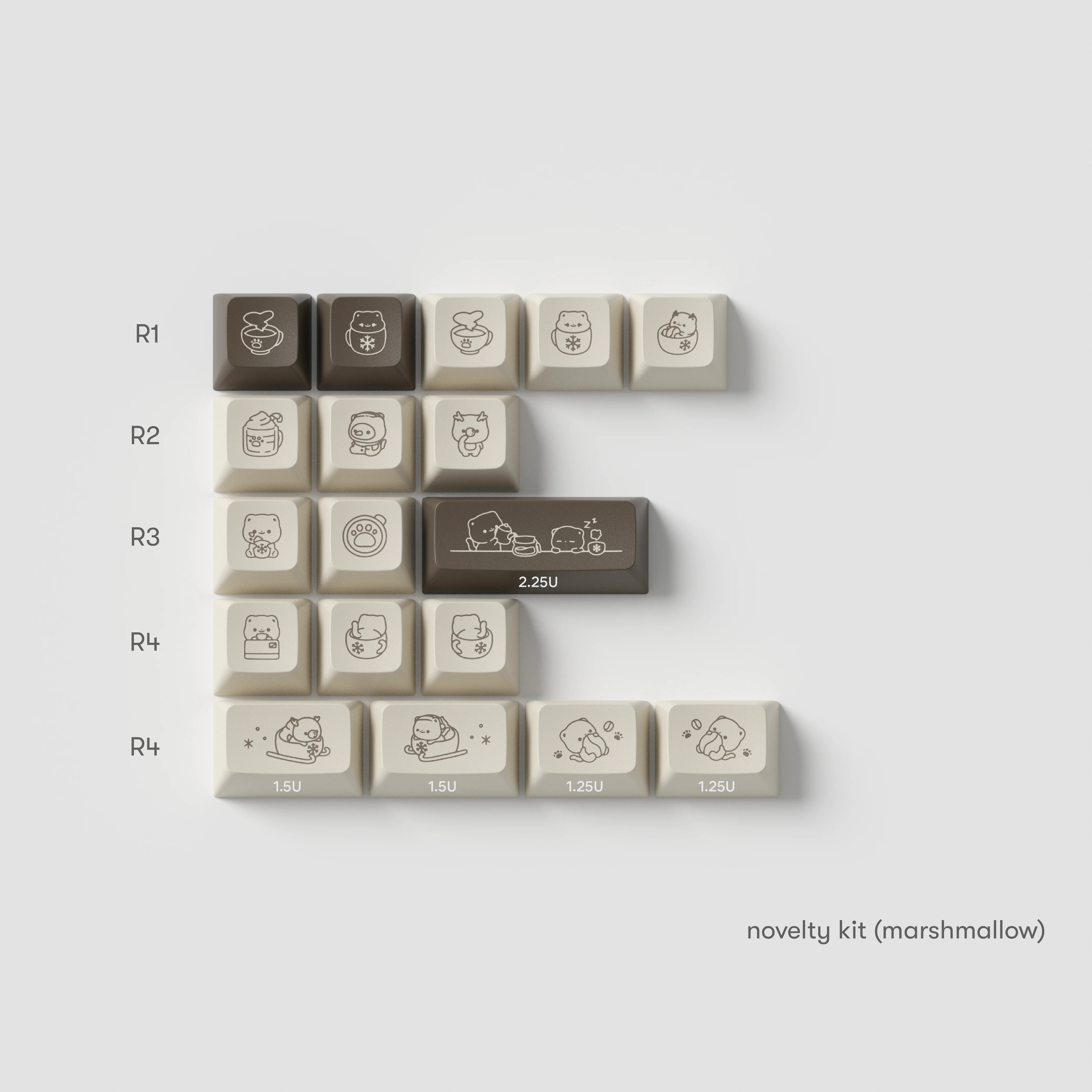 mocha marshmallow keycaps - Image 8