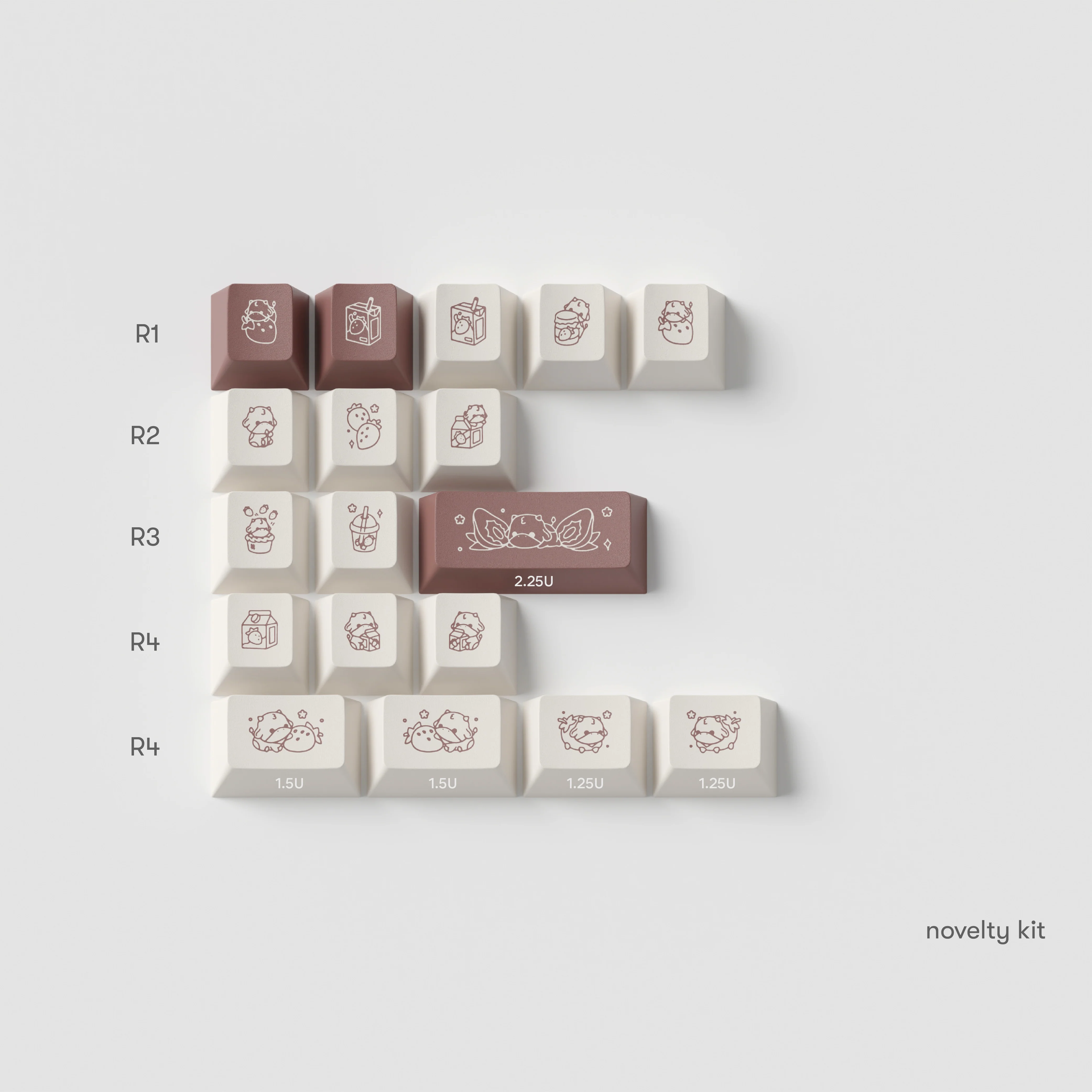 strawberry milk keycaps - Image 9